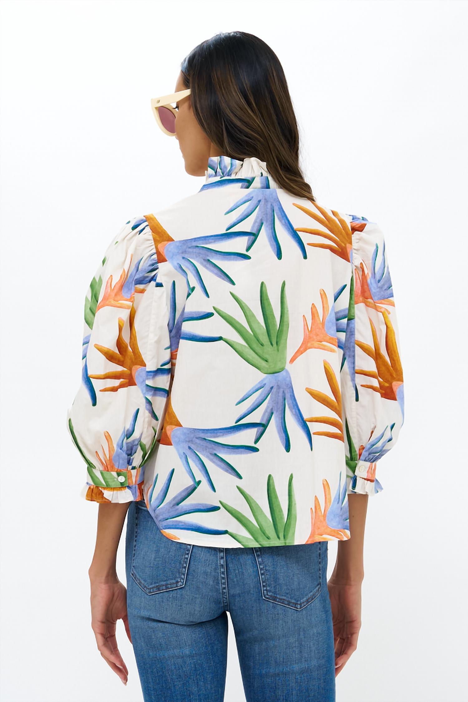 Oliphant - Ruffle Front Button Blouse