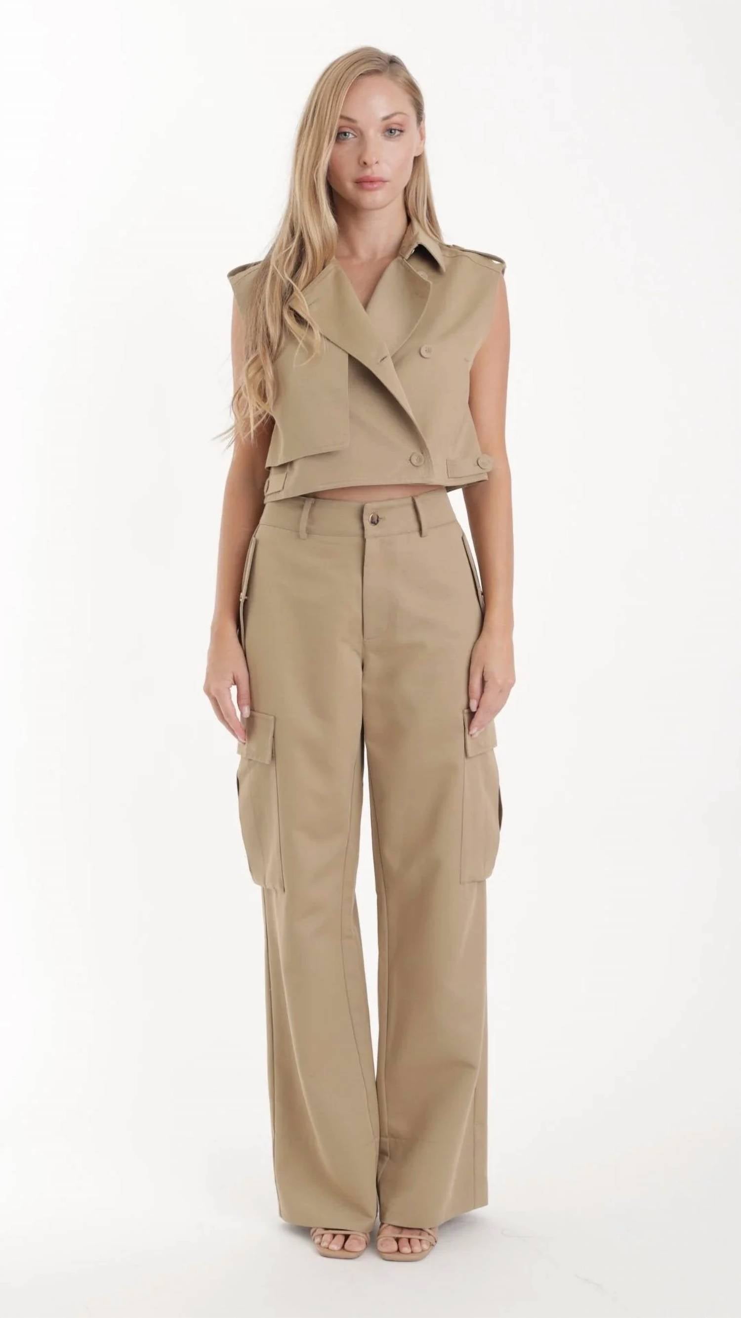 Karina Grimaldi - Sola High Waisted Cargo Pant