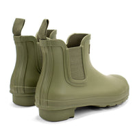 HUNTER Women's Original Chelsea Boots in olive leaf - women's shoe - detail view