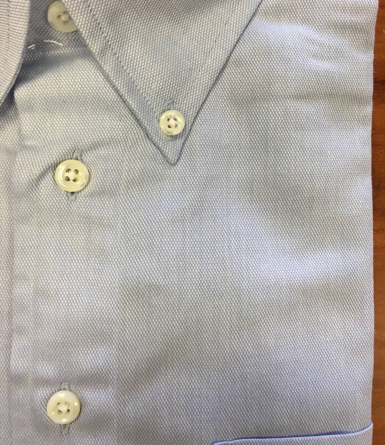Madeleine Finn - Men's Pique Mesh Button Down Dress Shirt