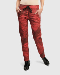 ALEMBIKA Women's Iconic Stretch Jeans in red - women's jeans