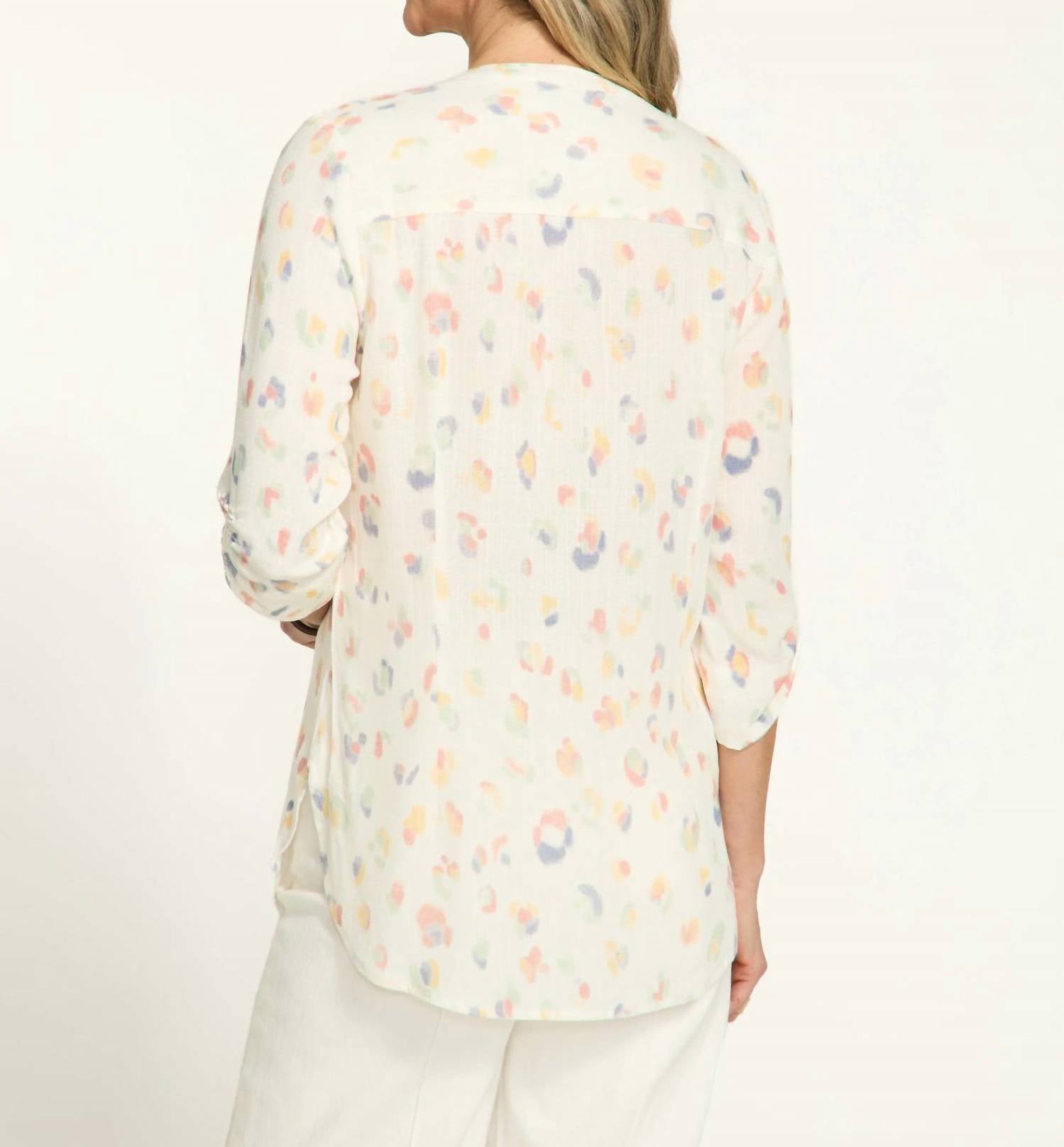 Fdj - Smocked 3/4 Sleeve Shirt