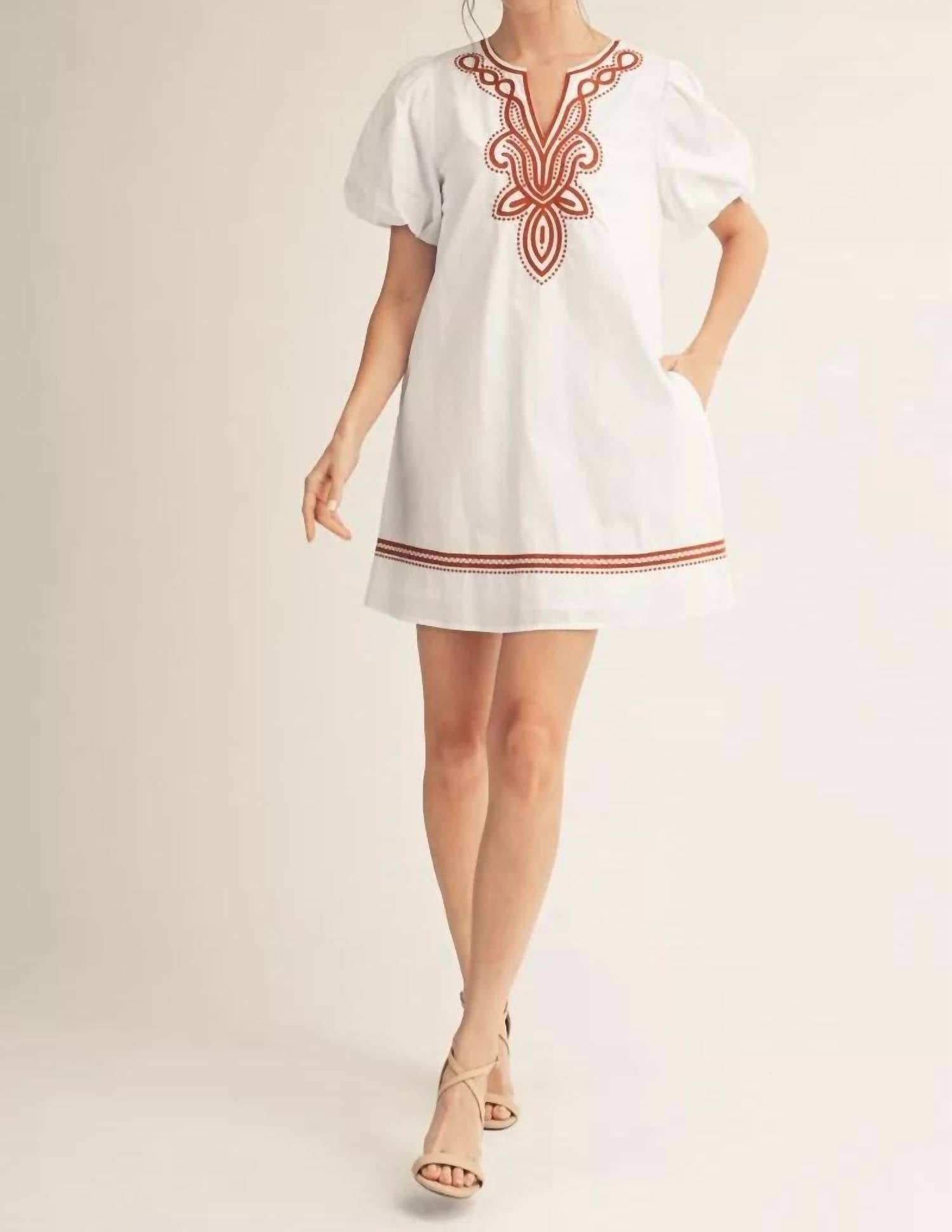 Jodifl - Embroidered Shift Dress