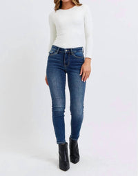 Judy Blue - Jennifer Mid Rise Thermal Skinny Jeans