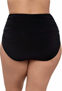 Trimshaper - High Shirred Brief Bottom Bikini -Plus