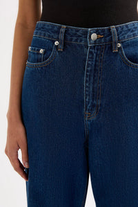 Nude Lucy Organic Relaxed Leg Jeans in force blue - women's jeans - view 5