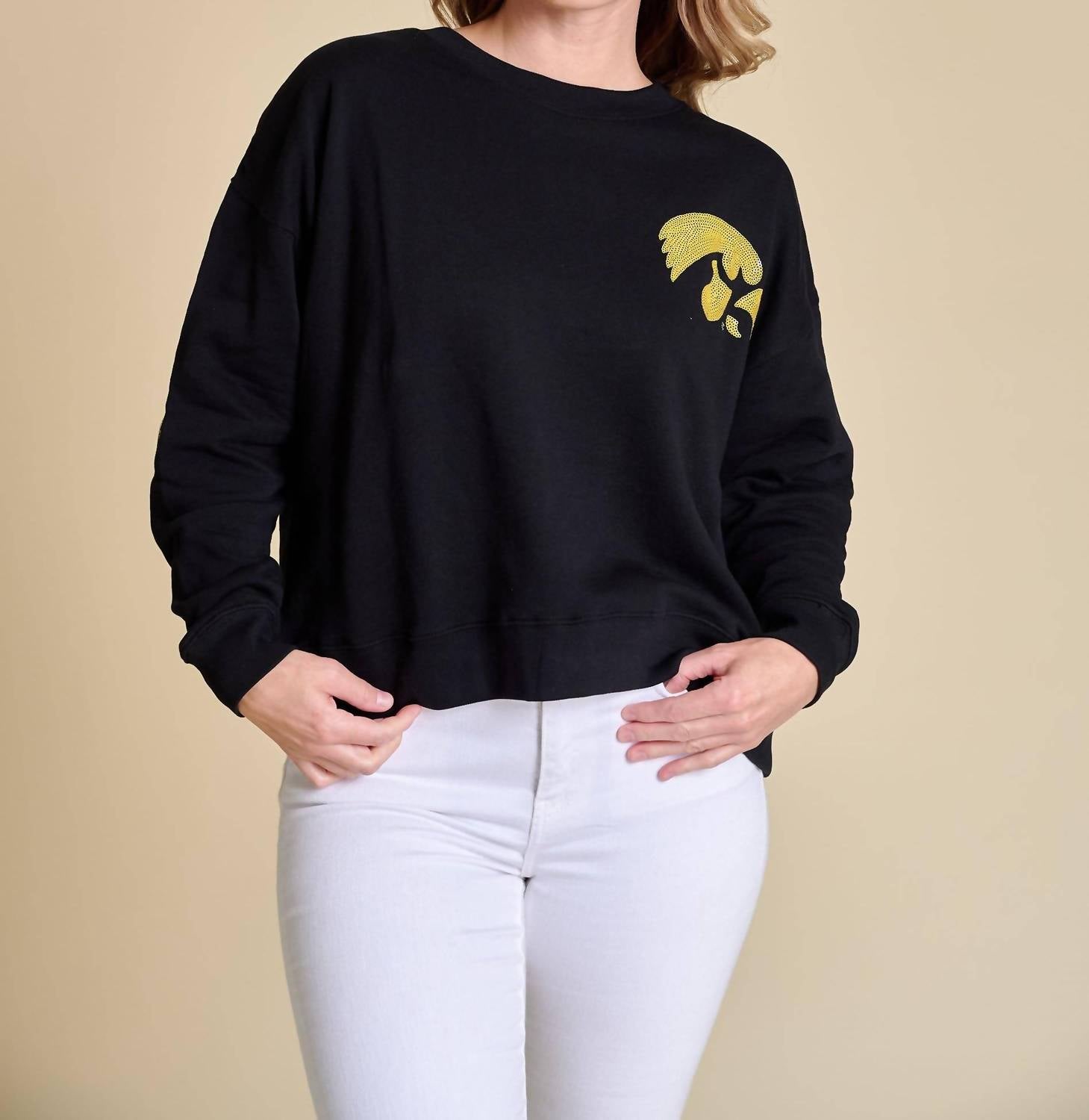 Stewart Simmons - Sequin Boxy Iowa Sweatshirt