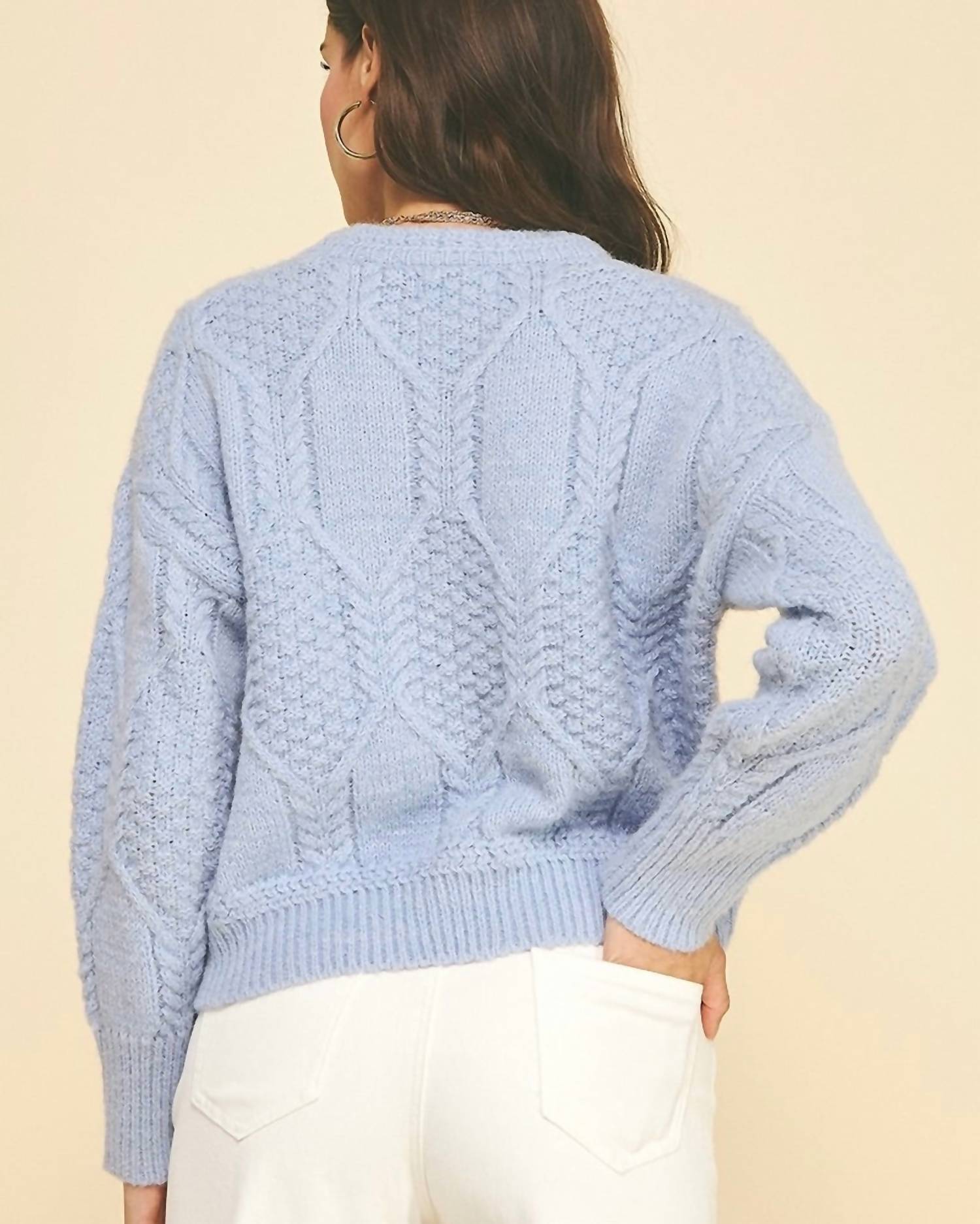 Pinch - Textured Crop Knit Sweater
