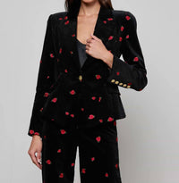 L'Agence - Kaisley Velvet Blazer