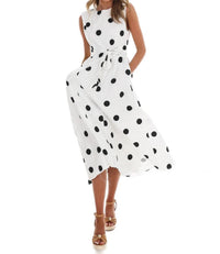 Klesis - Women's Polka Party Midi Dress