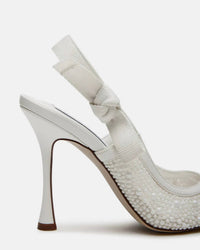 Steve Madden - Women's Mesh With Pearl Pointed-toe Slingback Pump High Heels