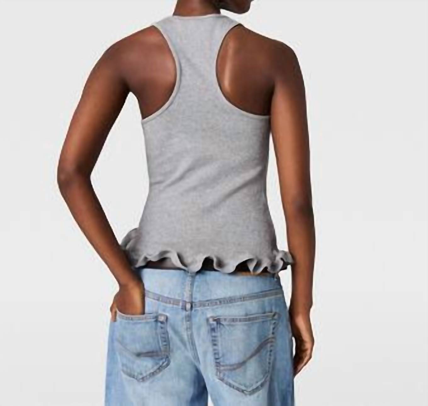 Stella Mccartney - Frilled Hem Ribbed Tank Top
