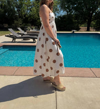 Blu Pepper - Timeless Charm Polka Dot Midi Dress