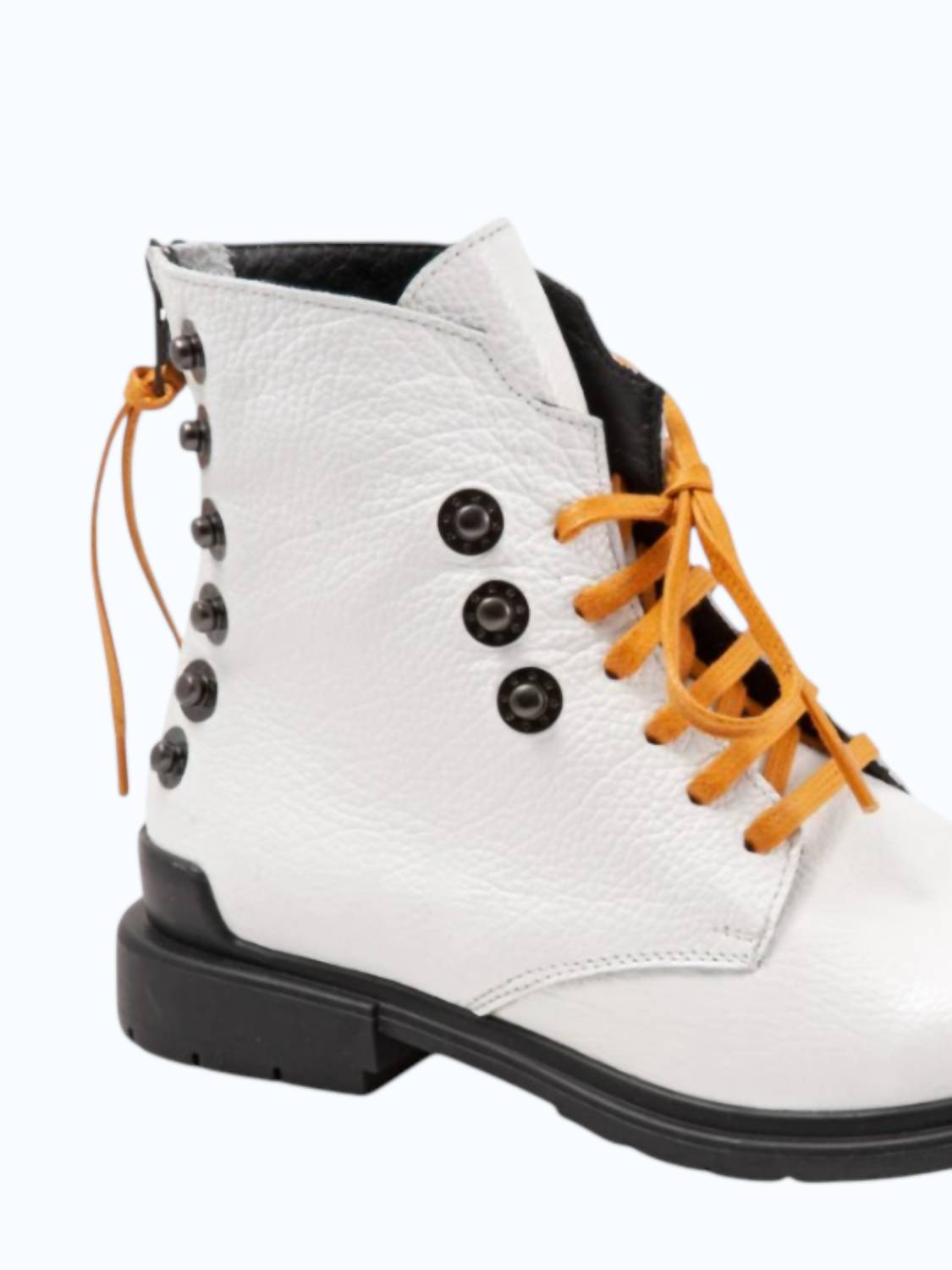 bueno Women's Elora Ankle Boot in white - women's shoe - detail view