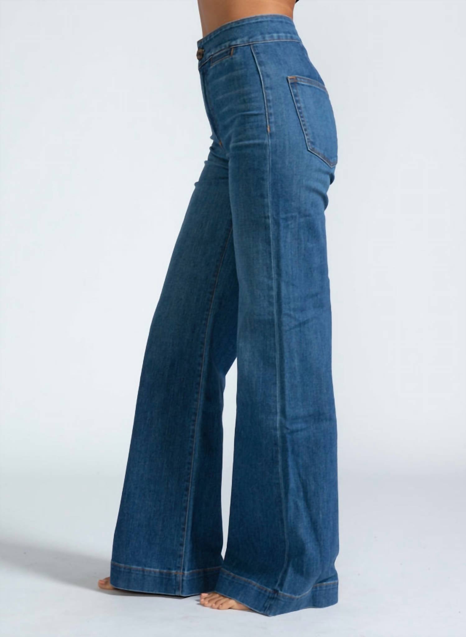 ASKK NY Brighton Wide Leg Jeans in mercury 2 - women's jeans - view 4