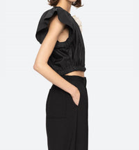 Sea - Laurie Solid Flutter Sleeve Top