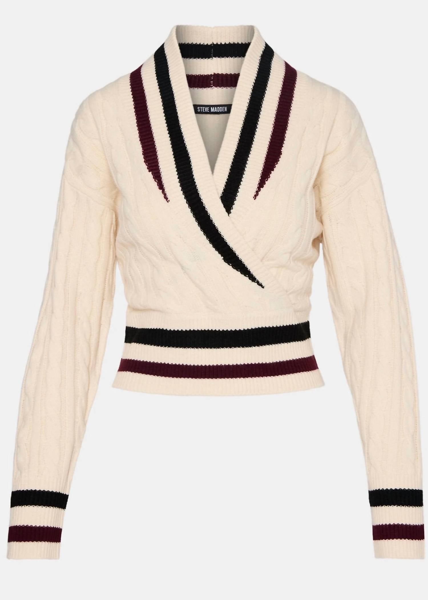Steve Madden - Addison Faux Wrap Sweater