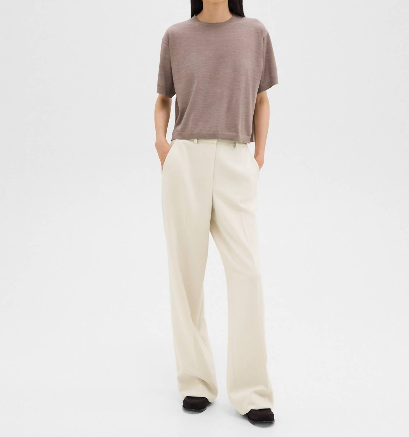 Theory - Relaxed Admiral Crepe Straight Pant