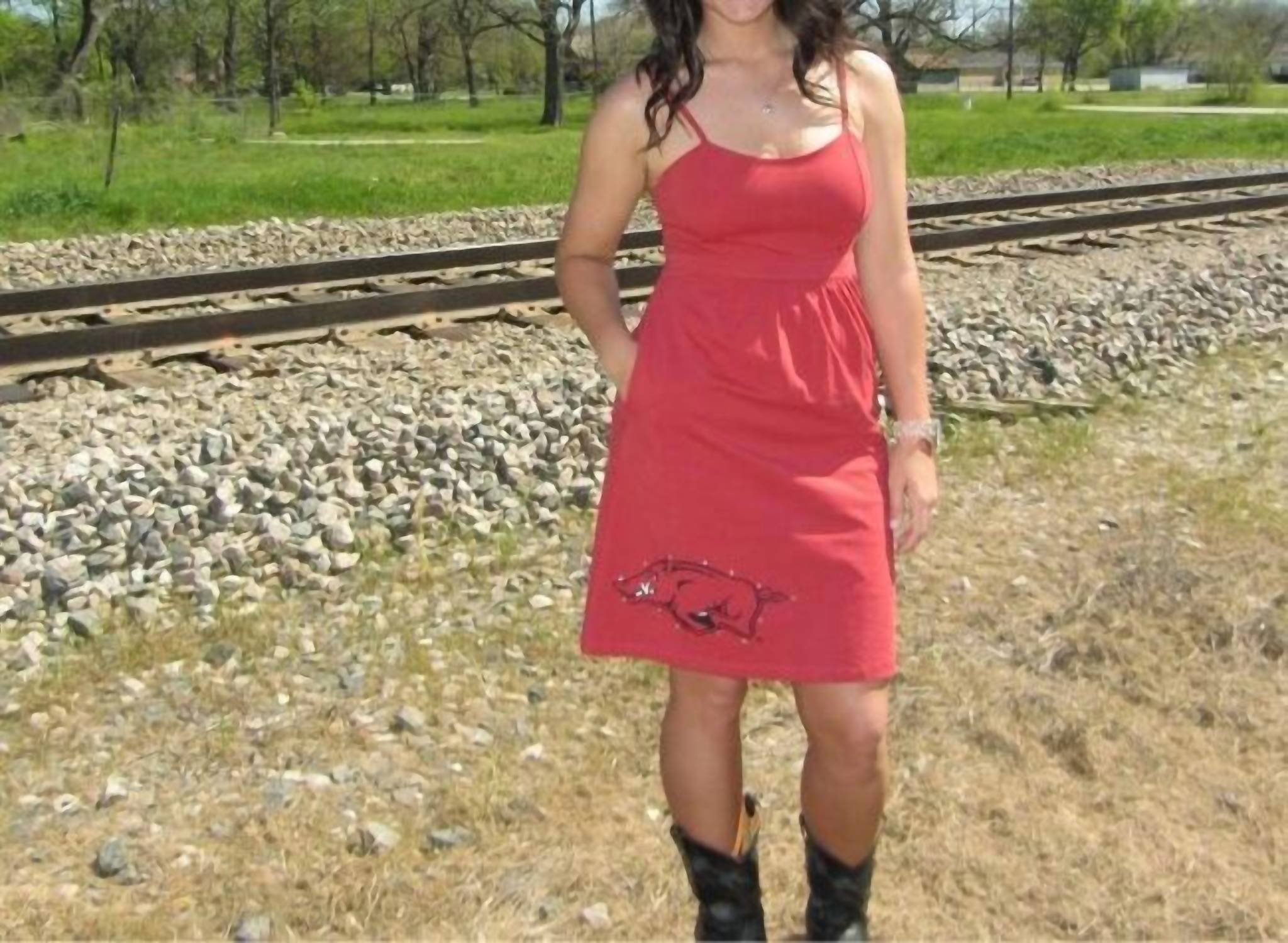 Glitter Gear - University Of Arkansas Logo Swarovski Crystal Dress