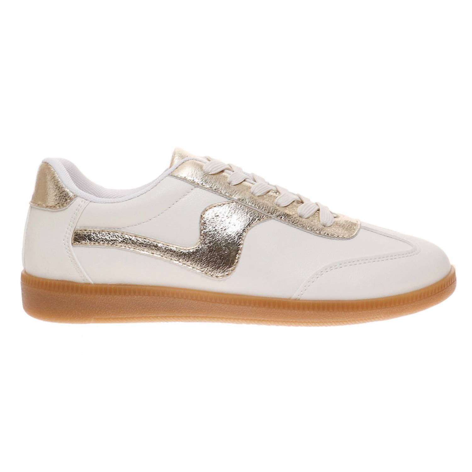 Outwoods Women's Great Sneakers in gold - women's sneaker - detail view