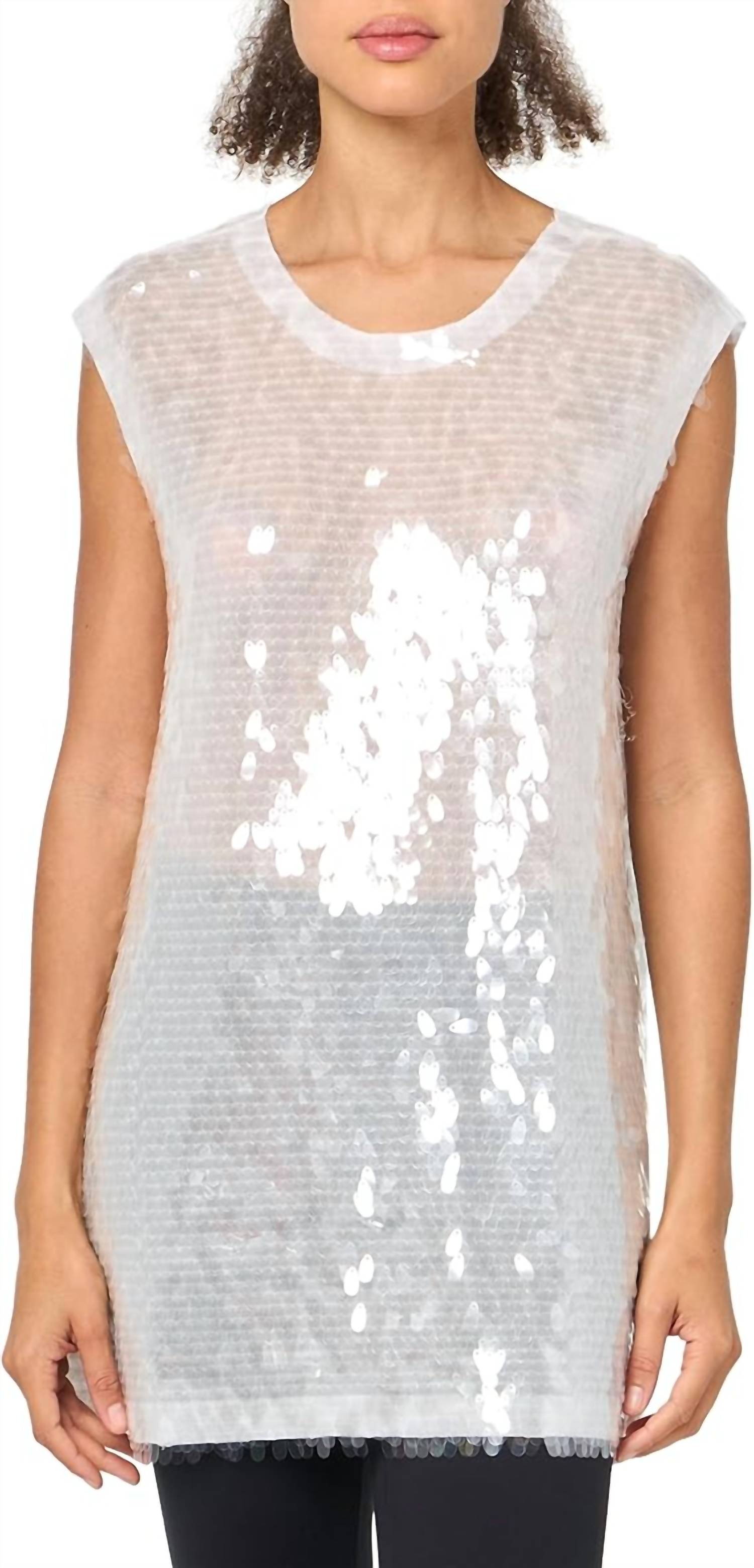 Norma Kamali - Sleeveless Bf Crewneck Top
