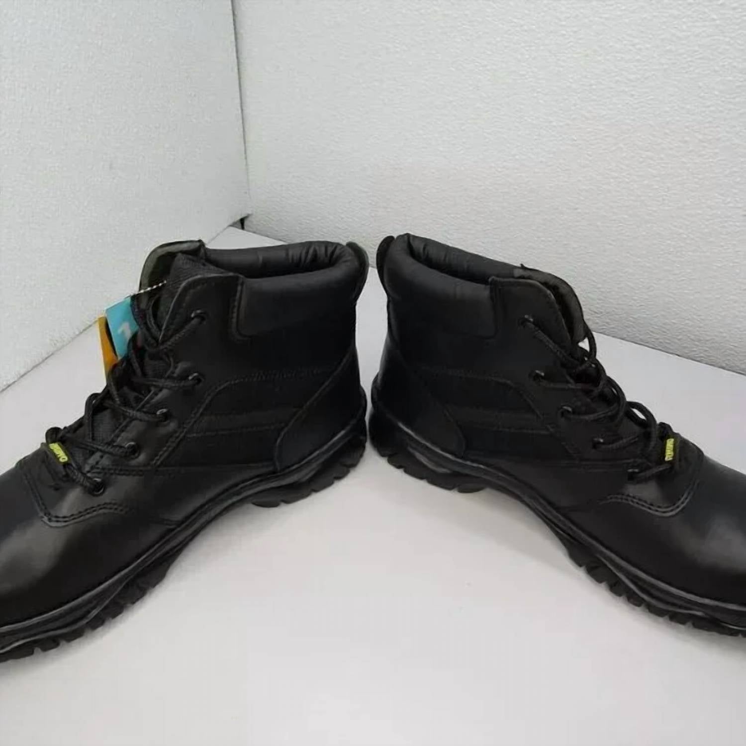 Rhino Men's Tactical Safety Leather Work Boots in black - men's boots - detail view