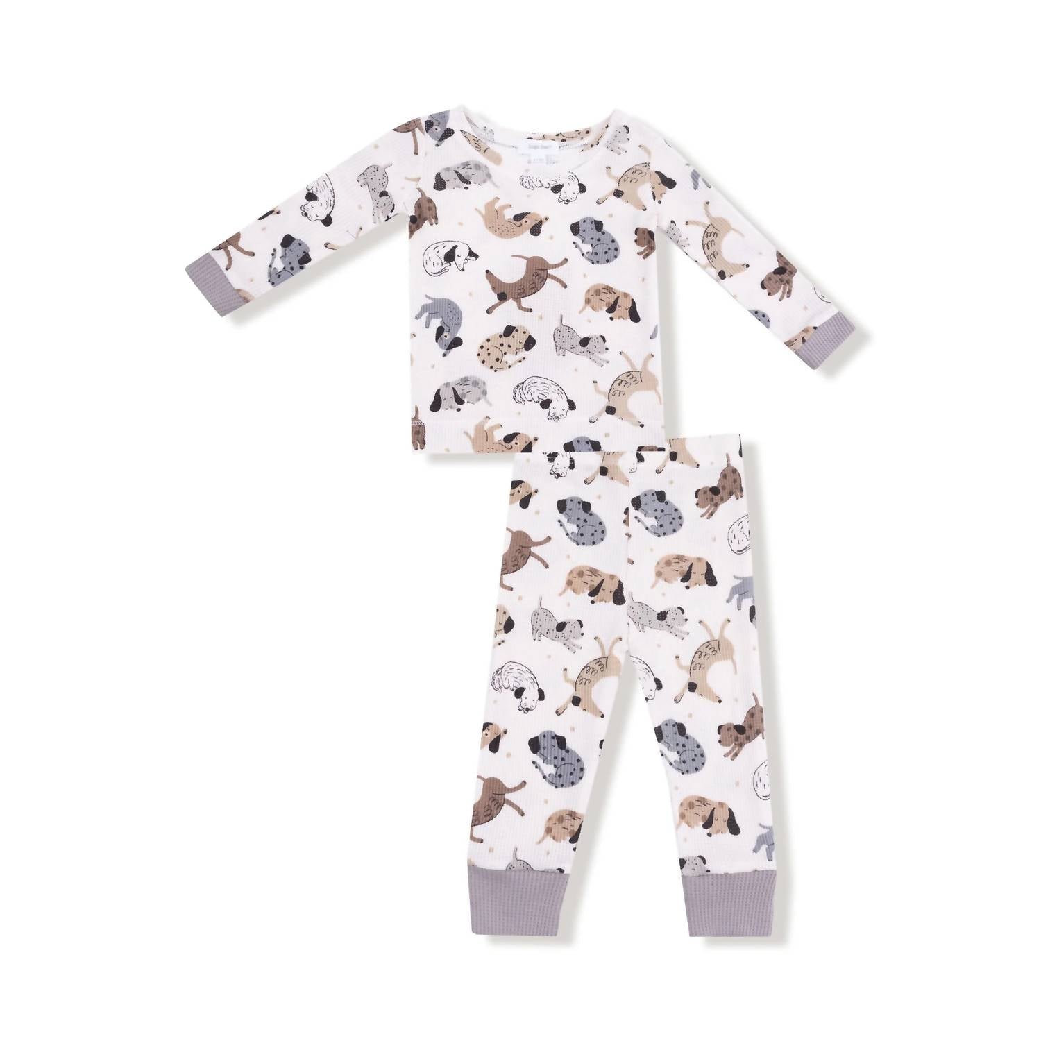 ANGEL DEAR Kid's Long Sleeve Loungewear Set in cozy pups - item