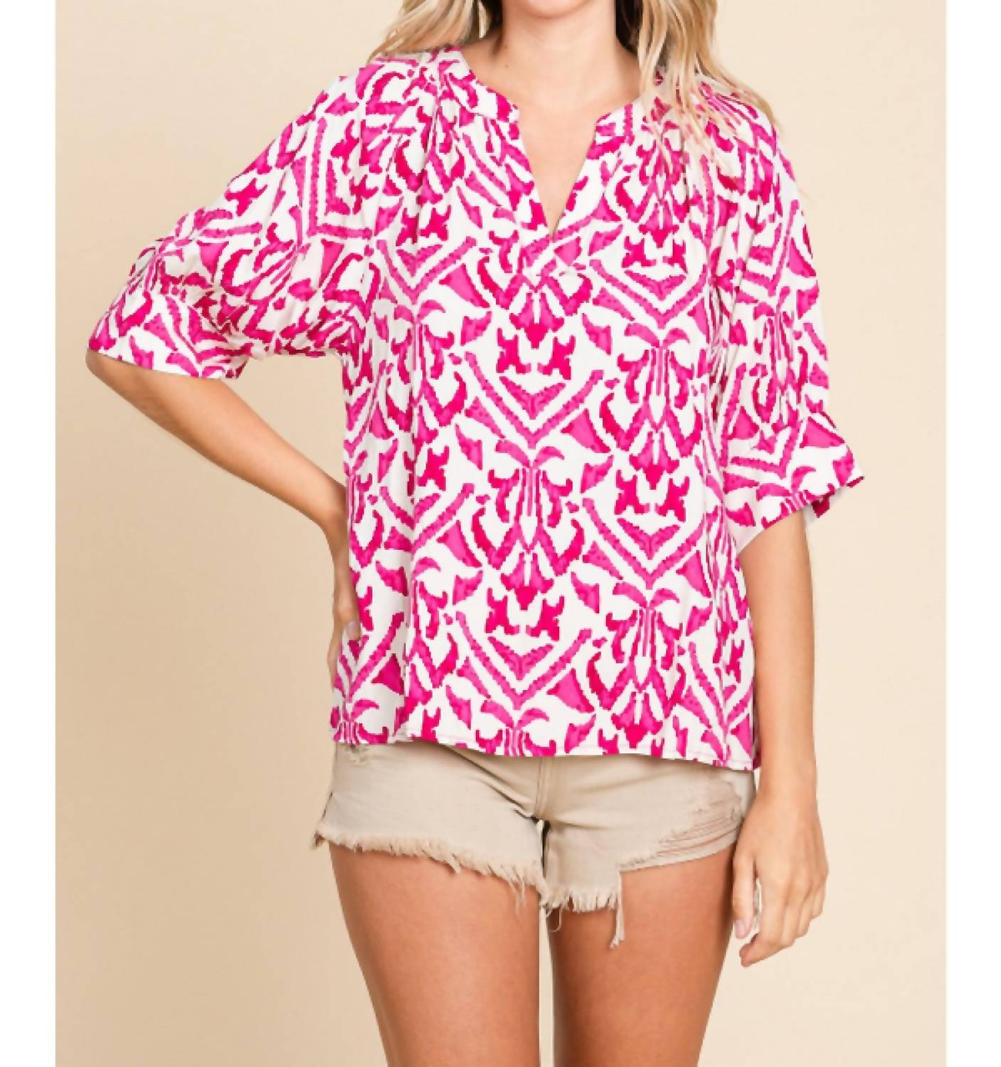 Jodifl - Half Raglan Sleeve Top