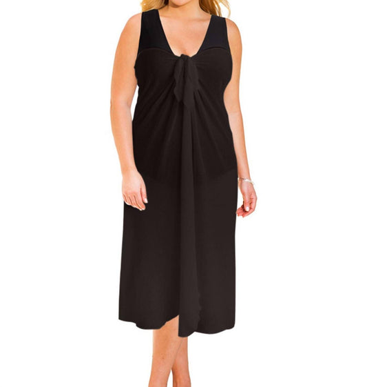 Always For Me - Sun Diva Plus Size Long Pareo Cover Up