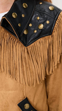 Show Me Your Mumu Wilson Faux Suede Jacket in sepia - women's jacket - view 4