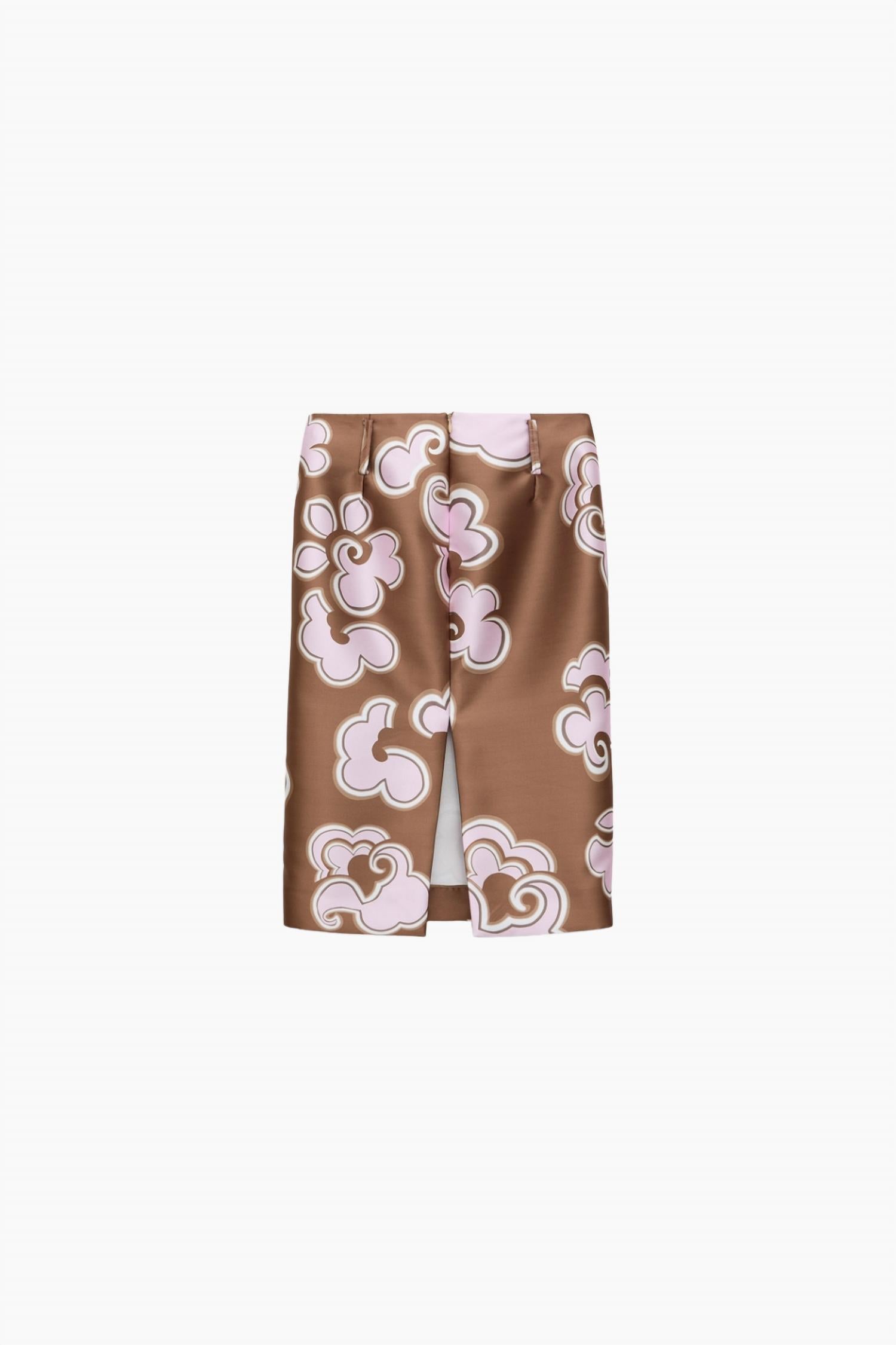 DOROTHEE SCHUMACHER Floral Statement Midi Skirt in caramello rose - women's skirt - view 6