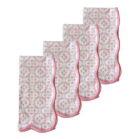 Laura Park - Porto Tiles Scalloped Dinner Napkins