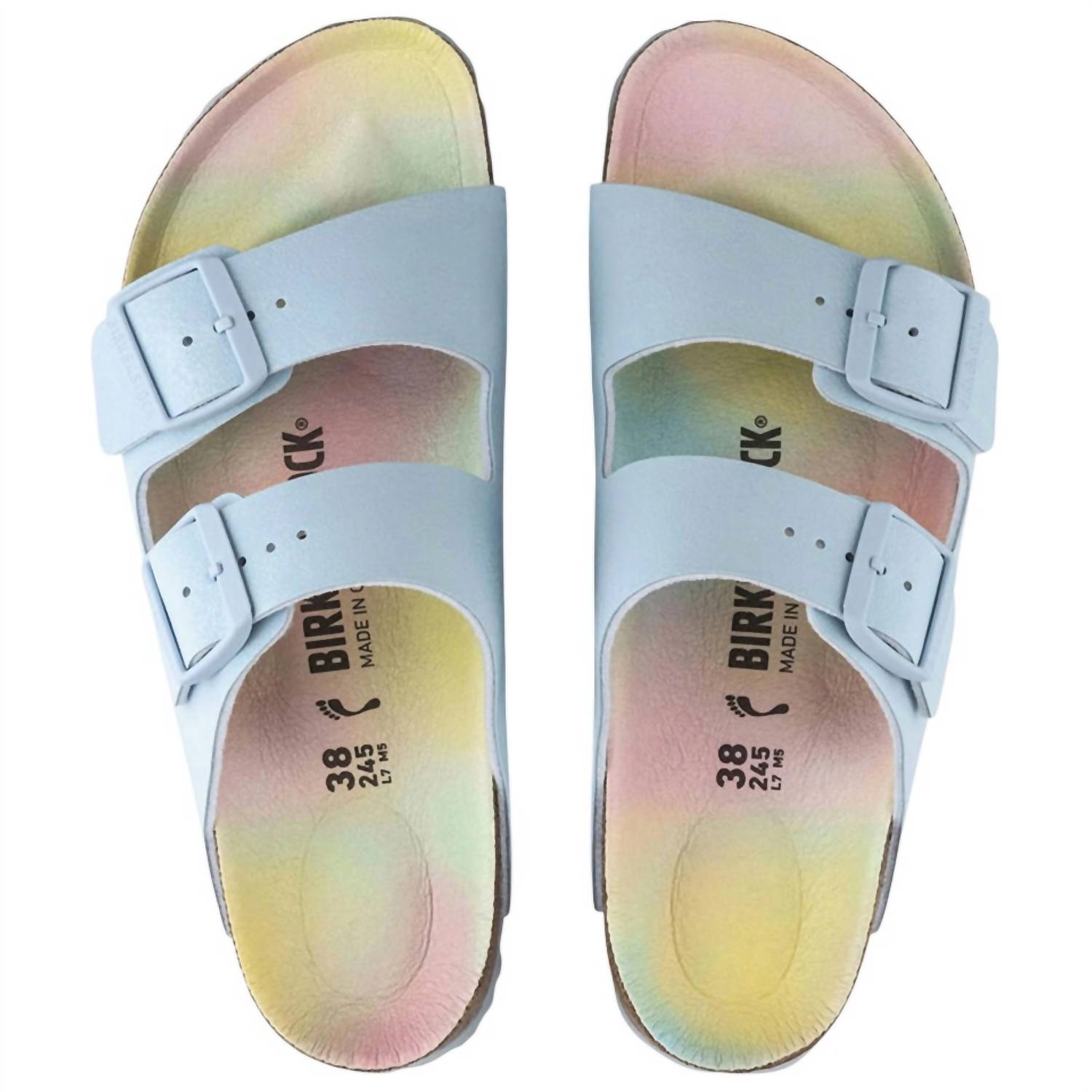 BIRKENSTOCK Women's Arizona Slip-on Sandals in light blue - women's sandal - alternate view