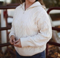 Sweet Lovely By Jen - Cabin Cable Knit Sweater