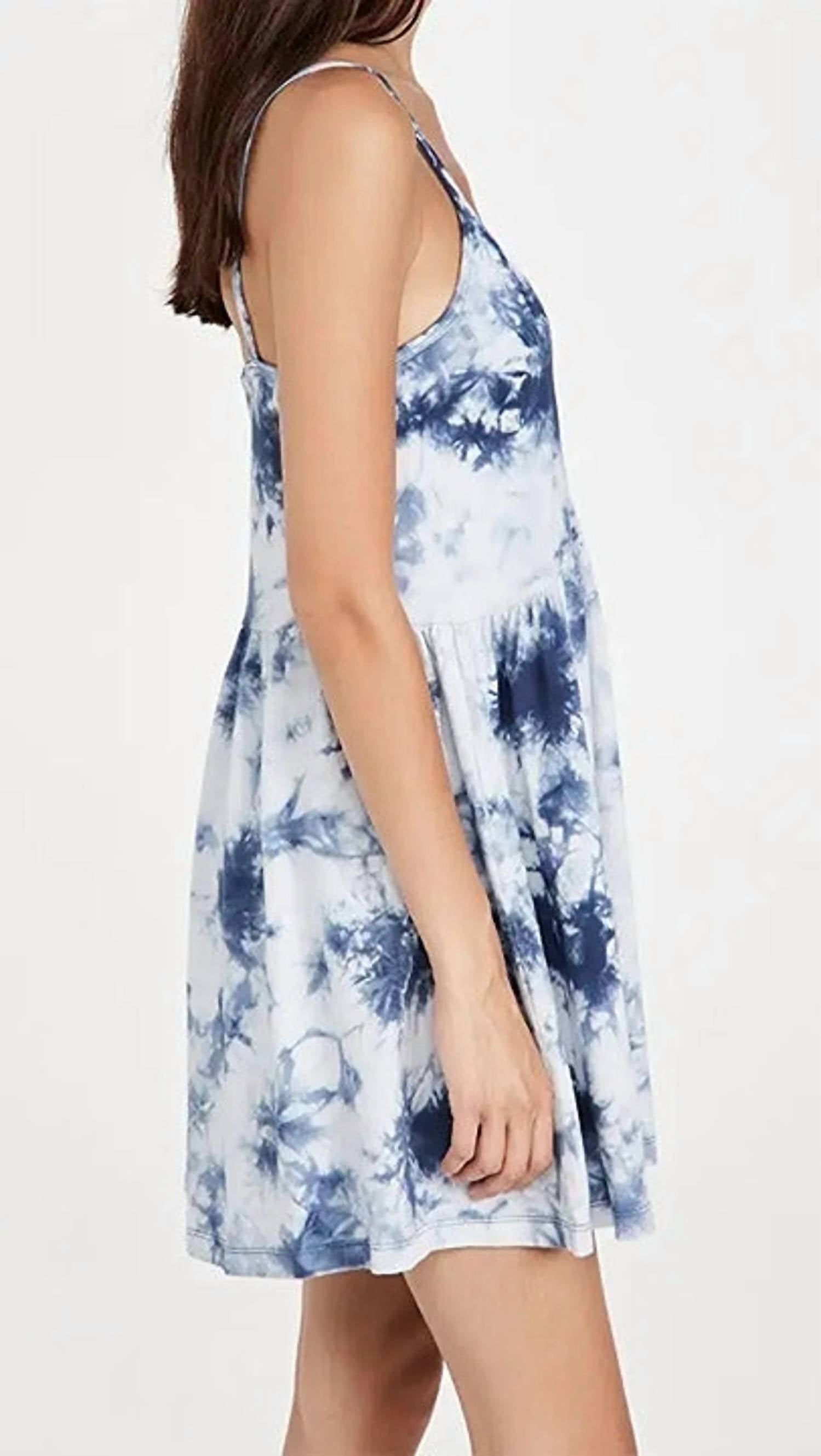 Z Supply Kona Cloud Print Dress in blue - women's dress - alternate view
