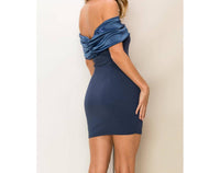 Hyfve - Off-shoulder Oversize Bow Mini Dress