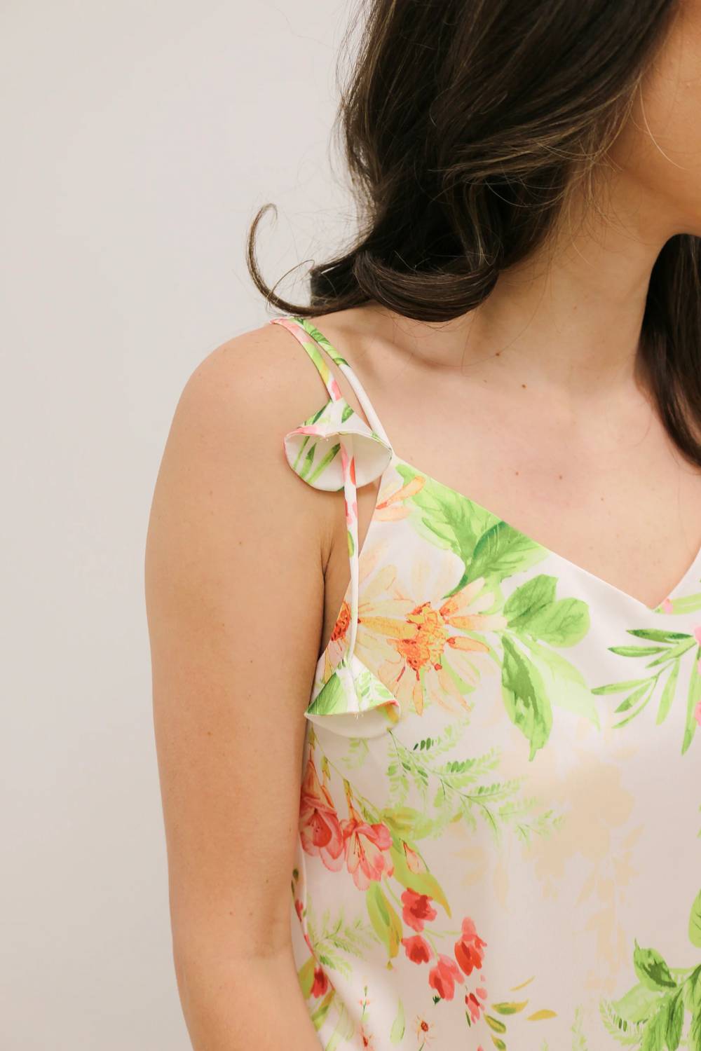 Skies Are Blue - Ophelia Floral Print V-neck Cami Top