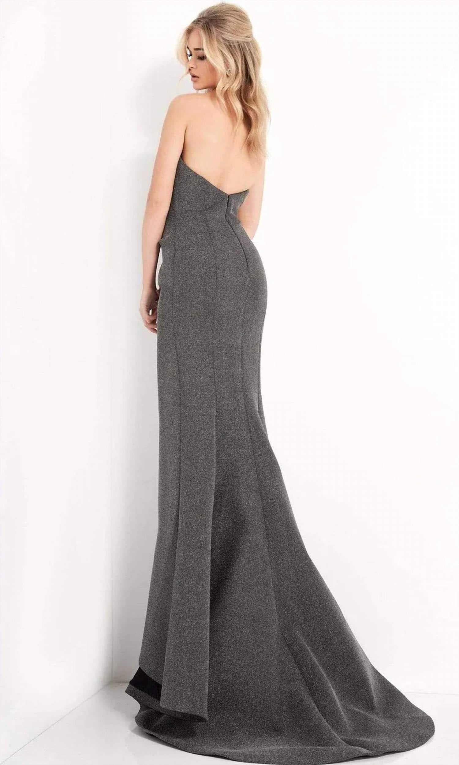 Jovani - Strapless High Slit Junior Prom Gown