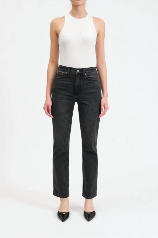 Daze - Smarty Pants High Waist Ankle Slim Straight Leg Jeans