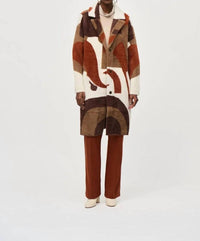 Joseph Ribkoff - Avianna Abstract Print Feather Yarn Sweater Coat
