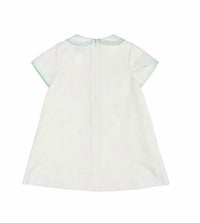 Florence Eiseman - Embroidered Flowers Linen Look Dress
