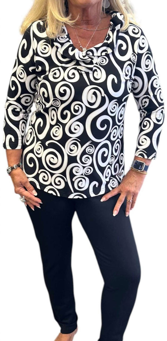 Lulu-B - Ruffle Swirl Long Sleeve Top