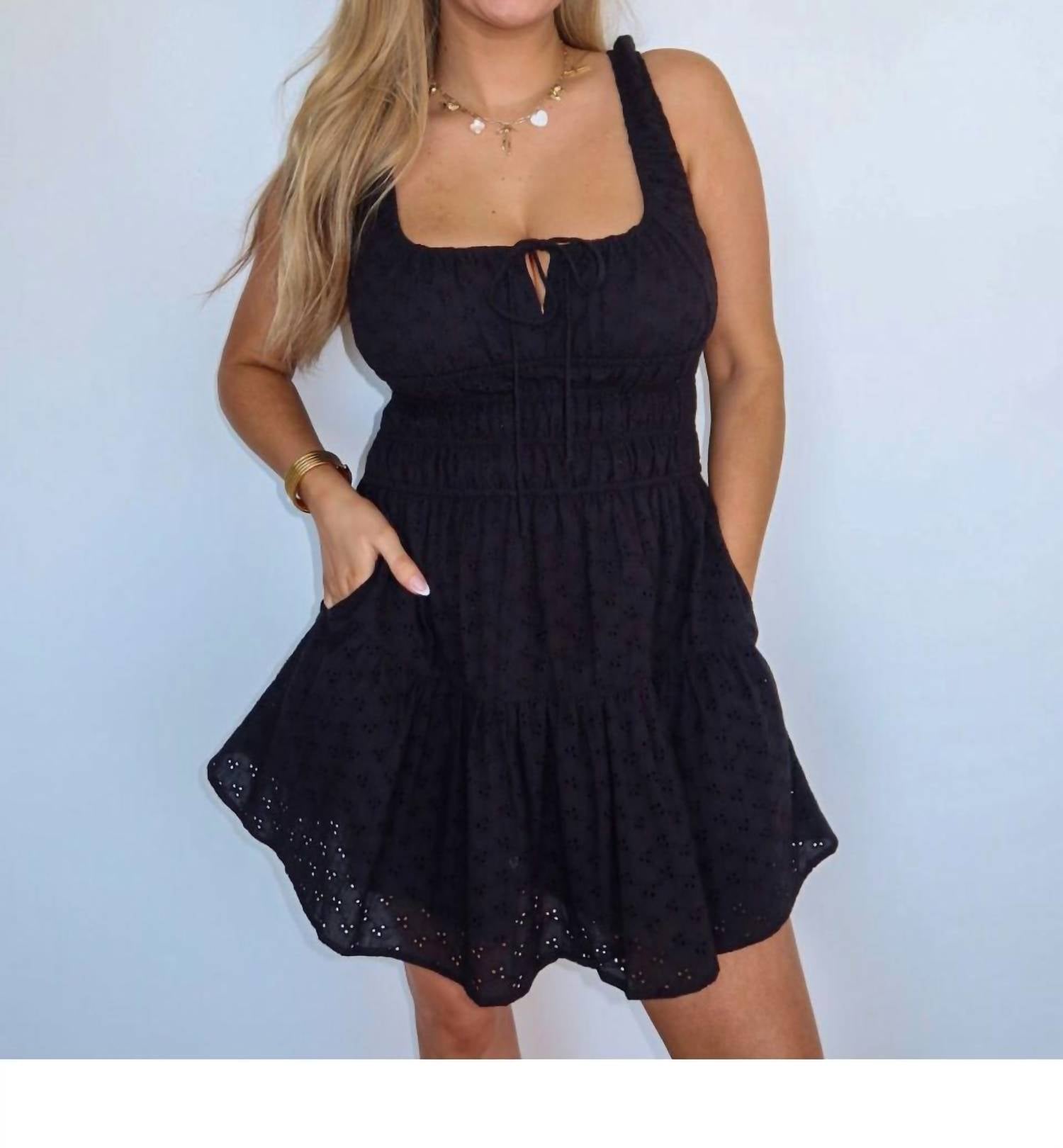 Nia - Salt Square Neck Mini Dress