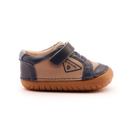 OLDSOLES Kid's 4094 Badge Pave Casual Shoes in taupe navy indigo - kids' sneaker