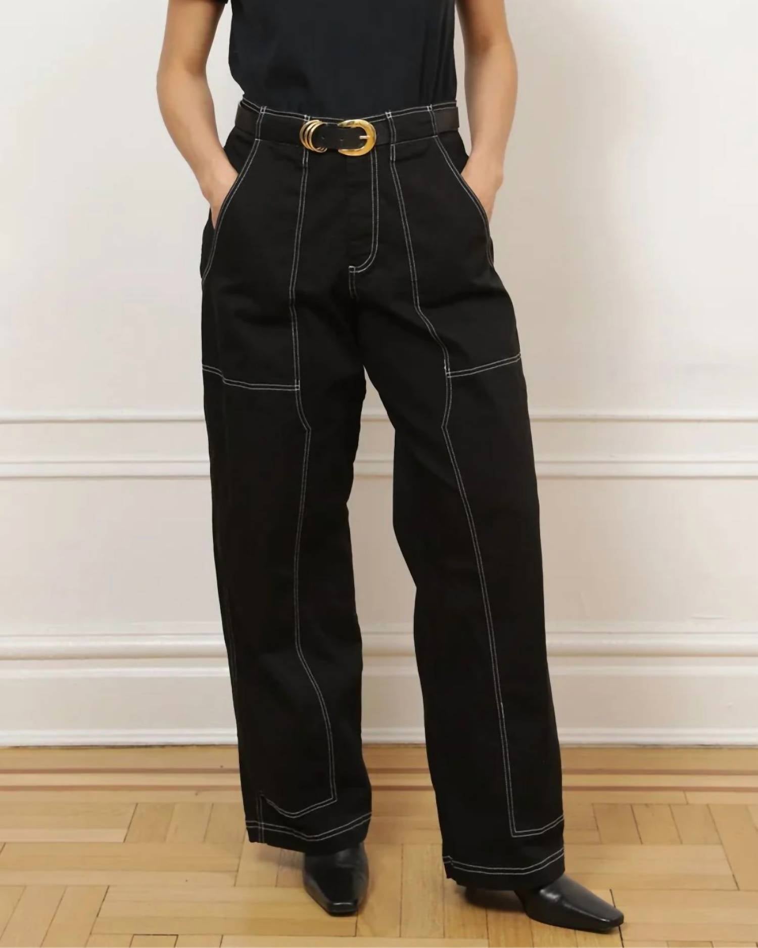 Loup Jane Carpenter Pants in black - women's pants