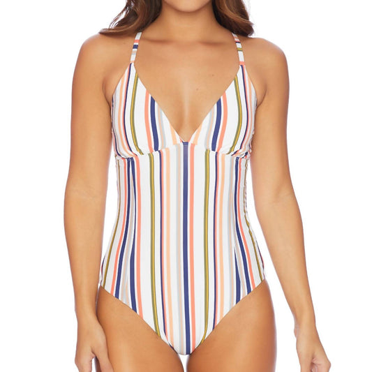 Splendid - V Neck One Piece Swimsuit