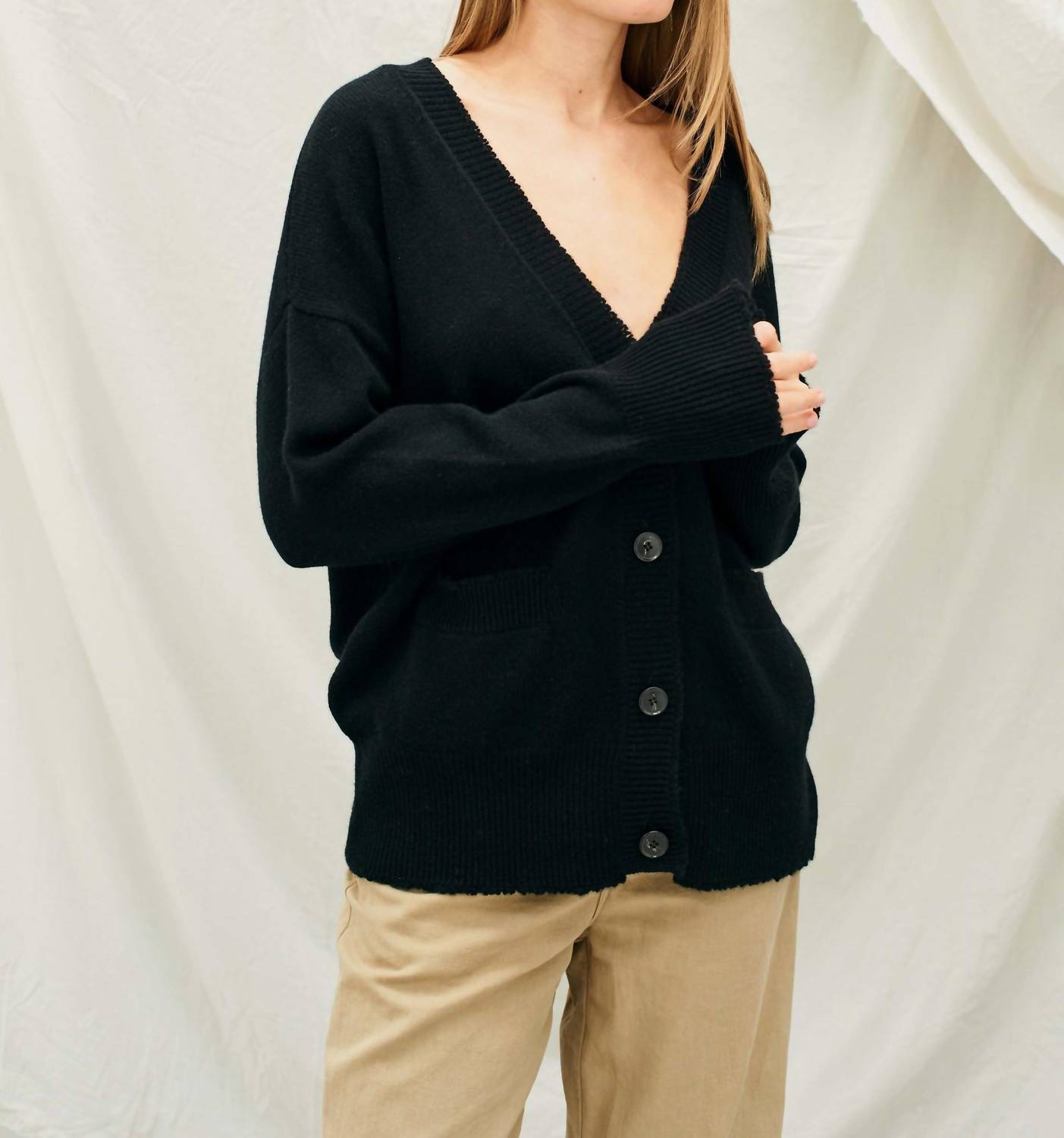 Jumper1234 - Boyfriend With Buttons Heavy Cardigan
