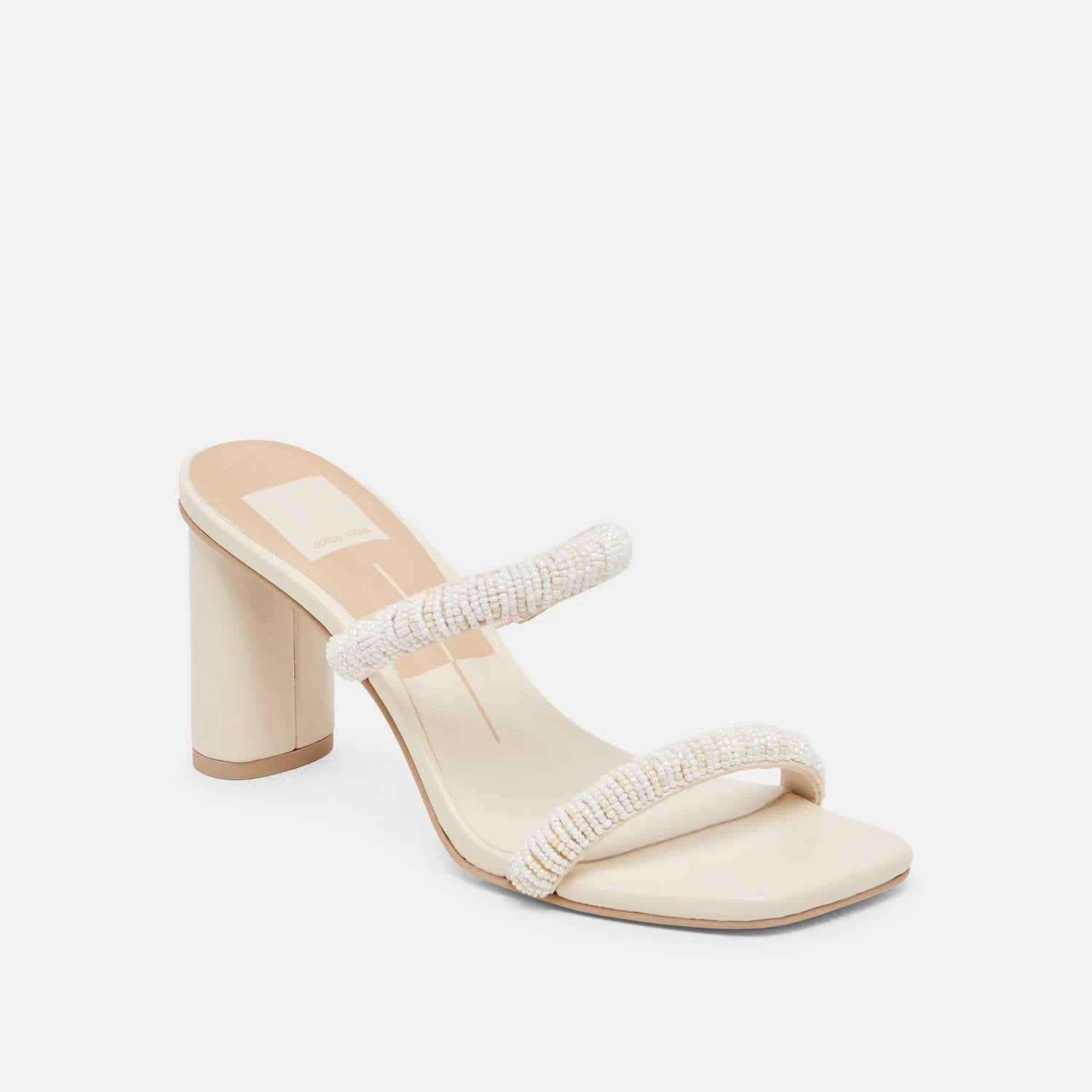 Dolce Vita Women's Nolah Heels in ivory multi - women's heels - detail view