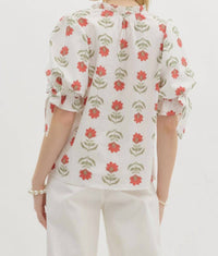 Entro - Floral Print Pullover Top
