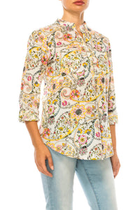 Magazine Clothing - Floral Paisley Tunic Top